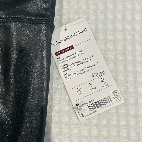 Athleta powervita elation shimmer leggings nwt . - Picture 3 of 5